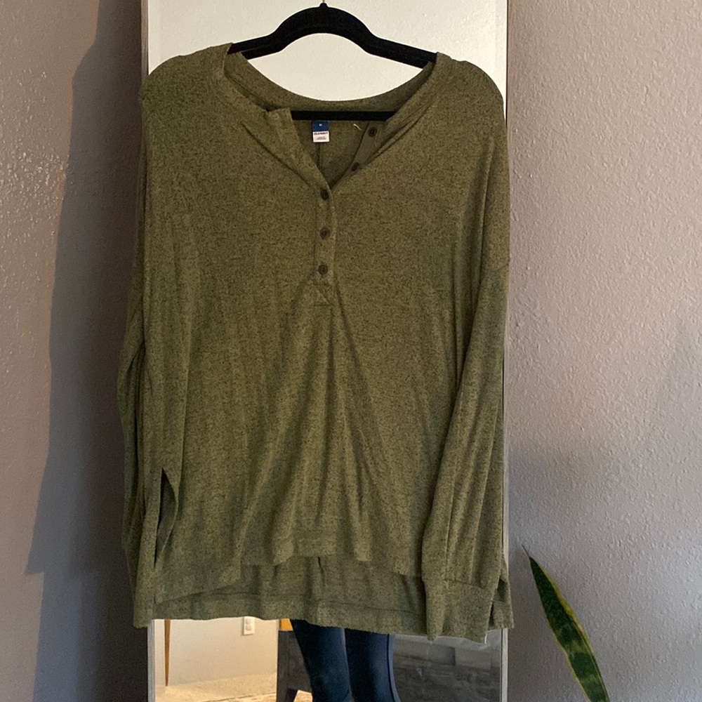 Womens 1/4 button up sweater